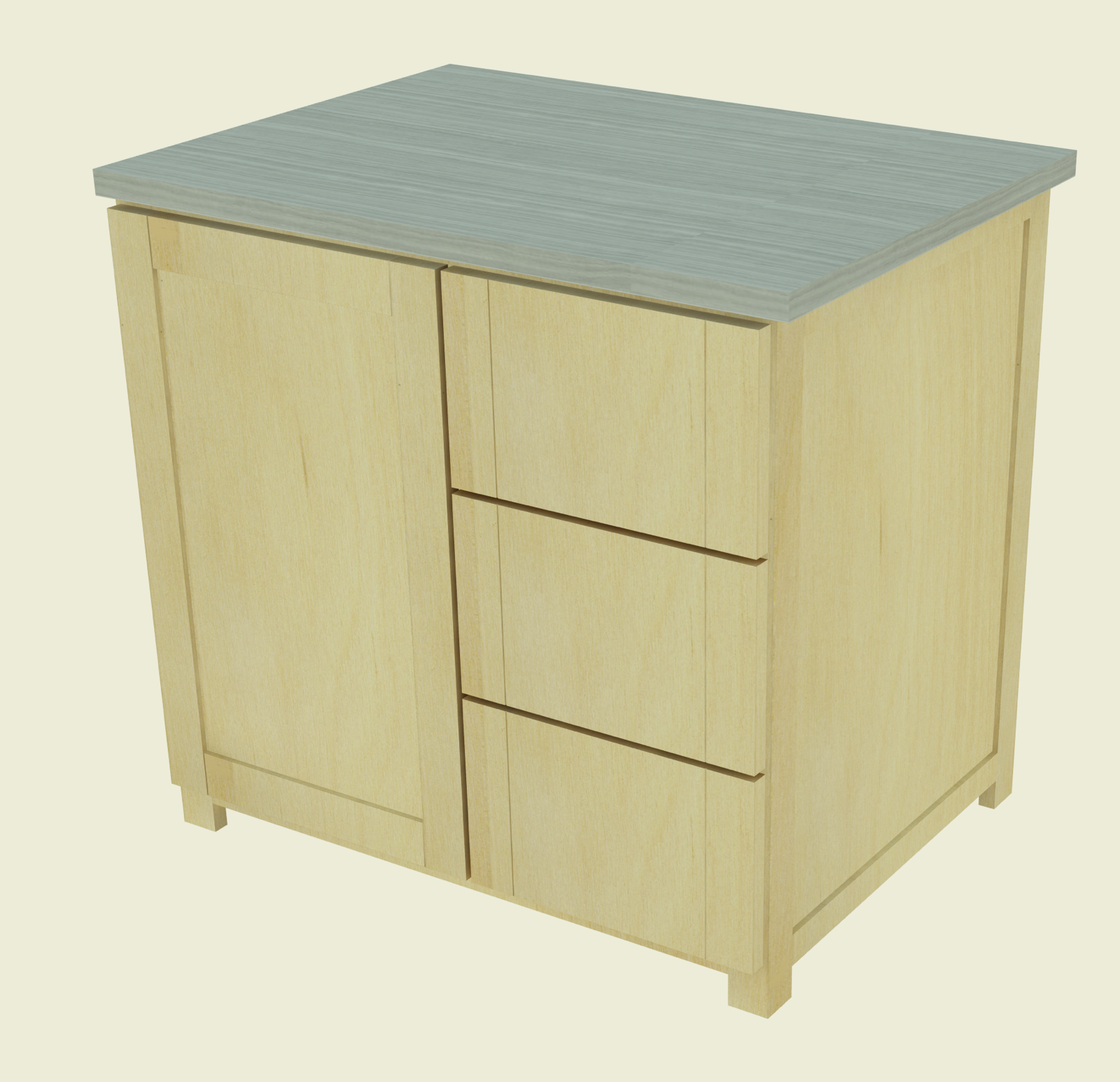 Rendering cabinet