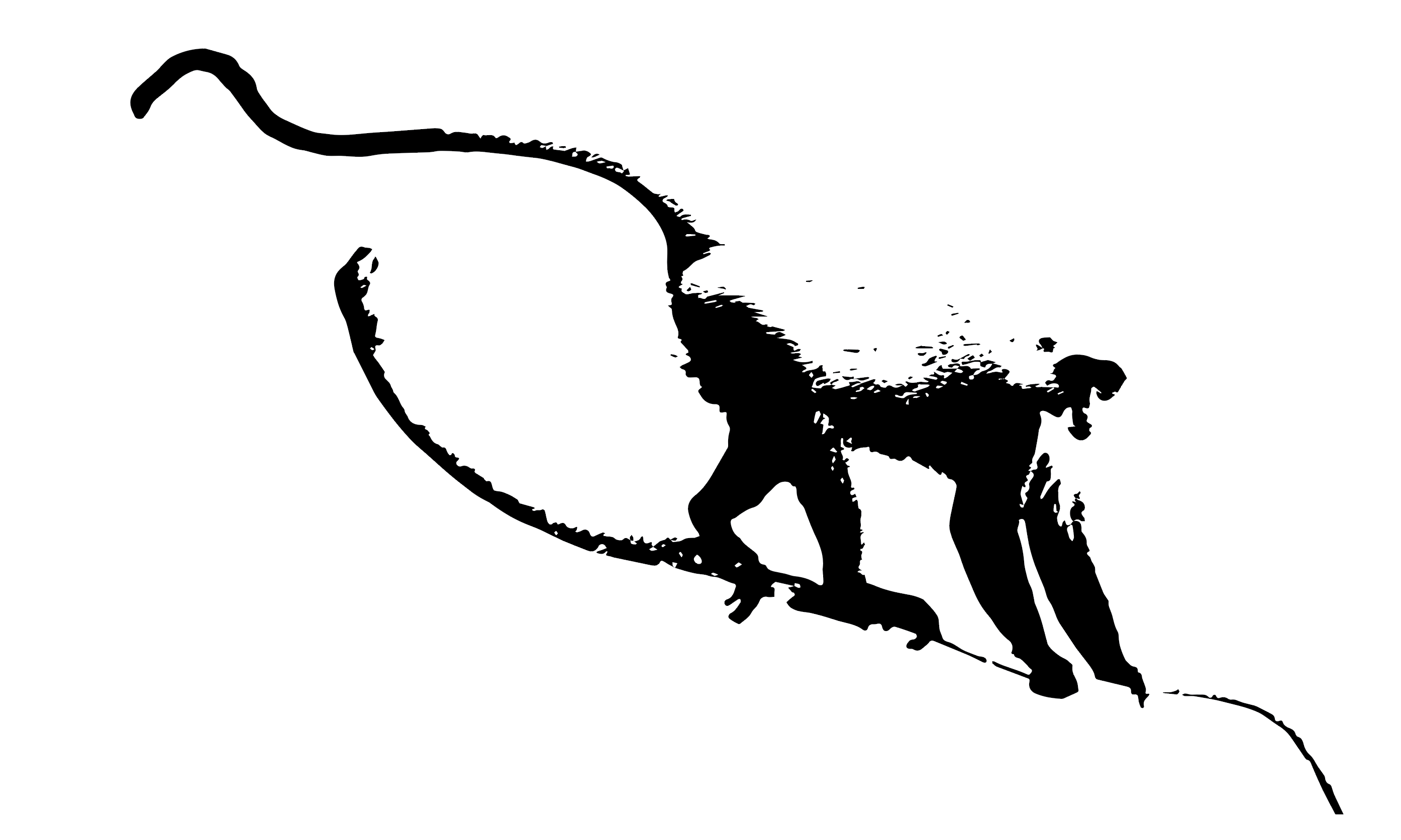 Monkey walking vector