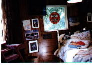 the treehouse and the NGK sticker on the wall
