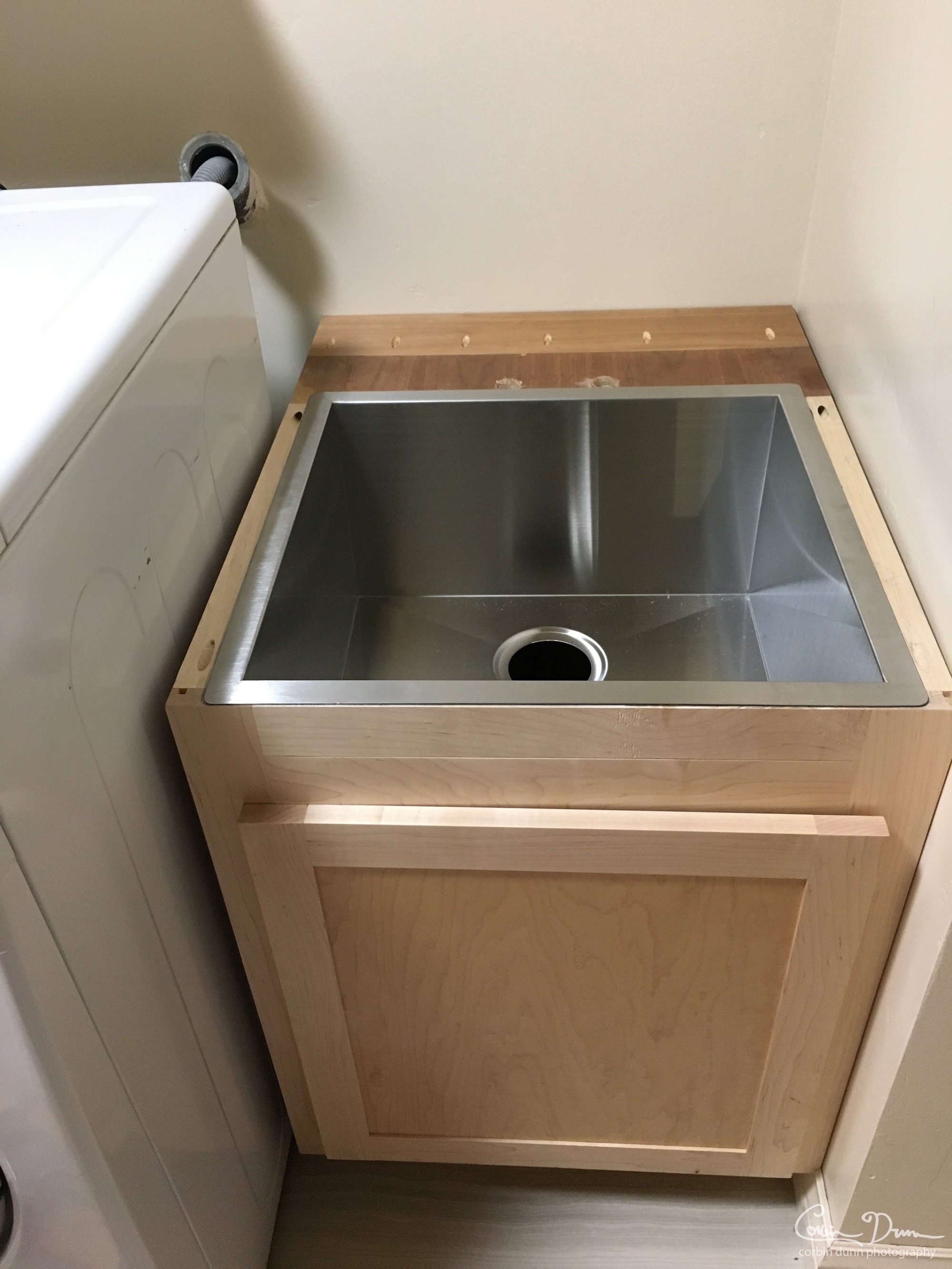 Sink installed