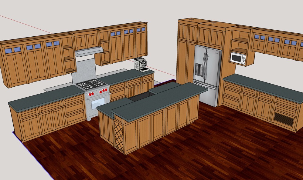 SketchUp Kitchen Cabinet Model