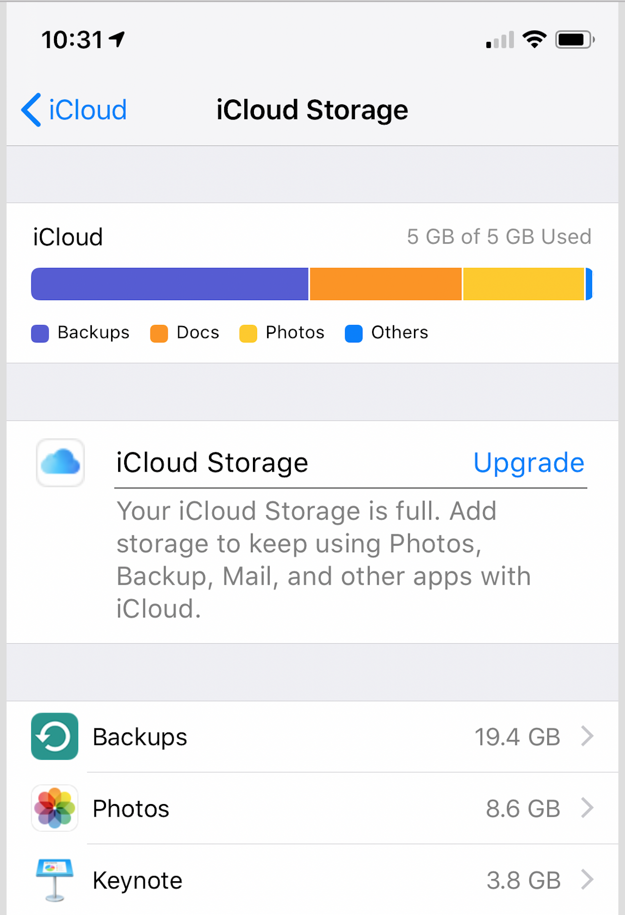 Wasted space in iCloud; you are basically forced to pay for more storage!!