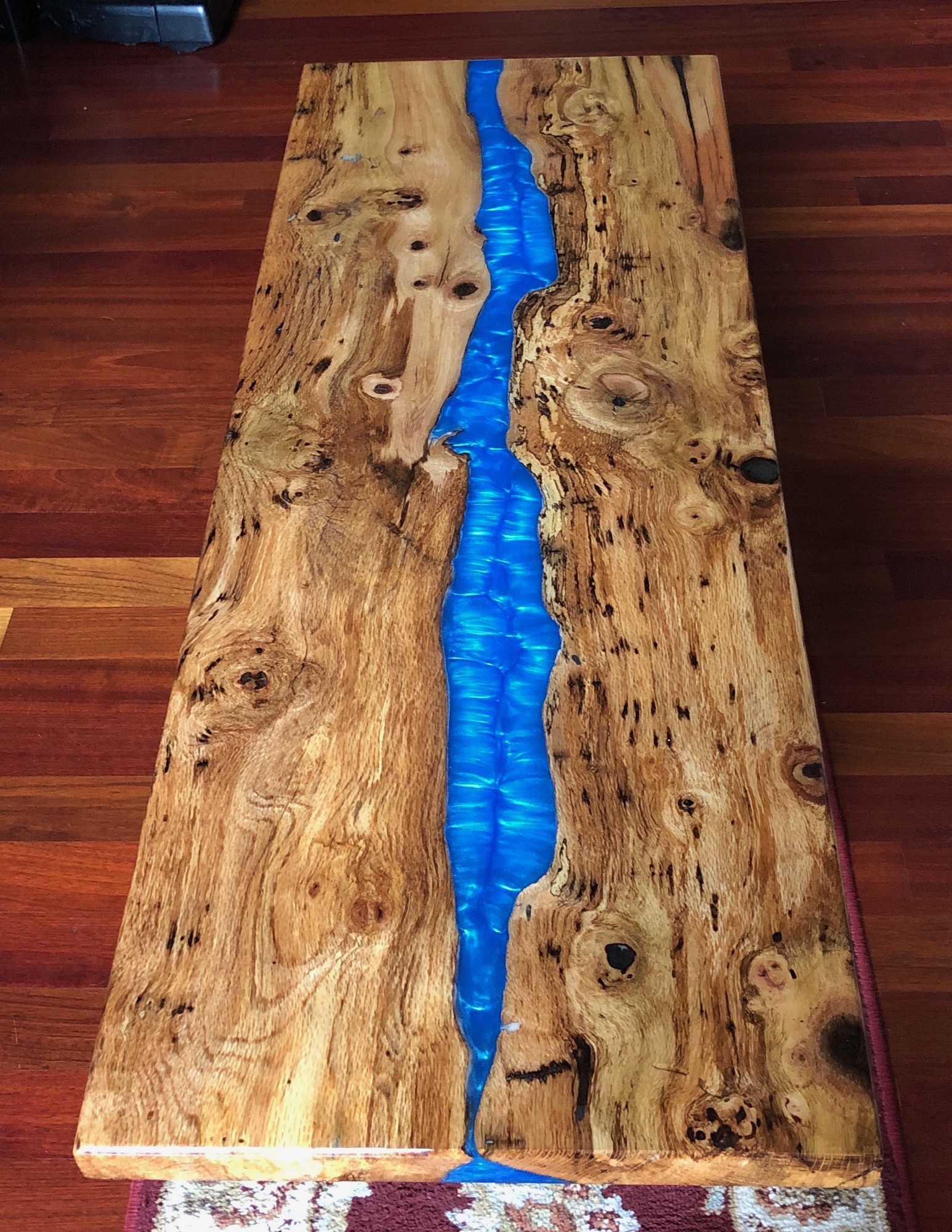 Top view of Blue River coffee table