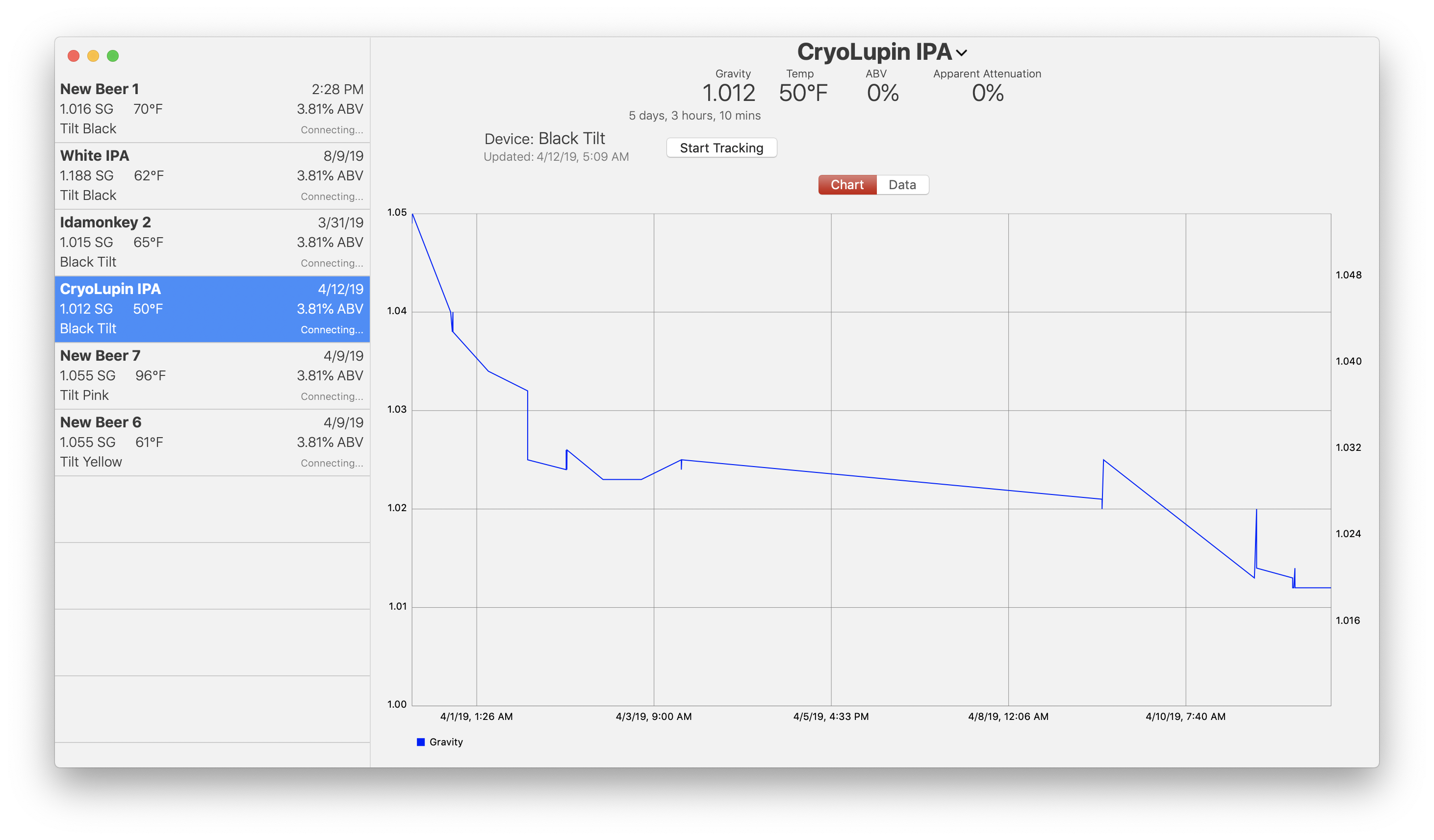 FermentationTracker app