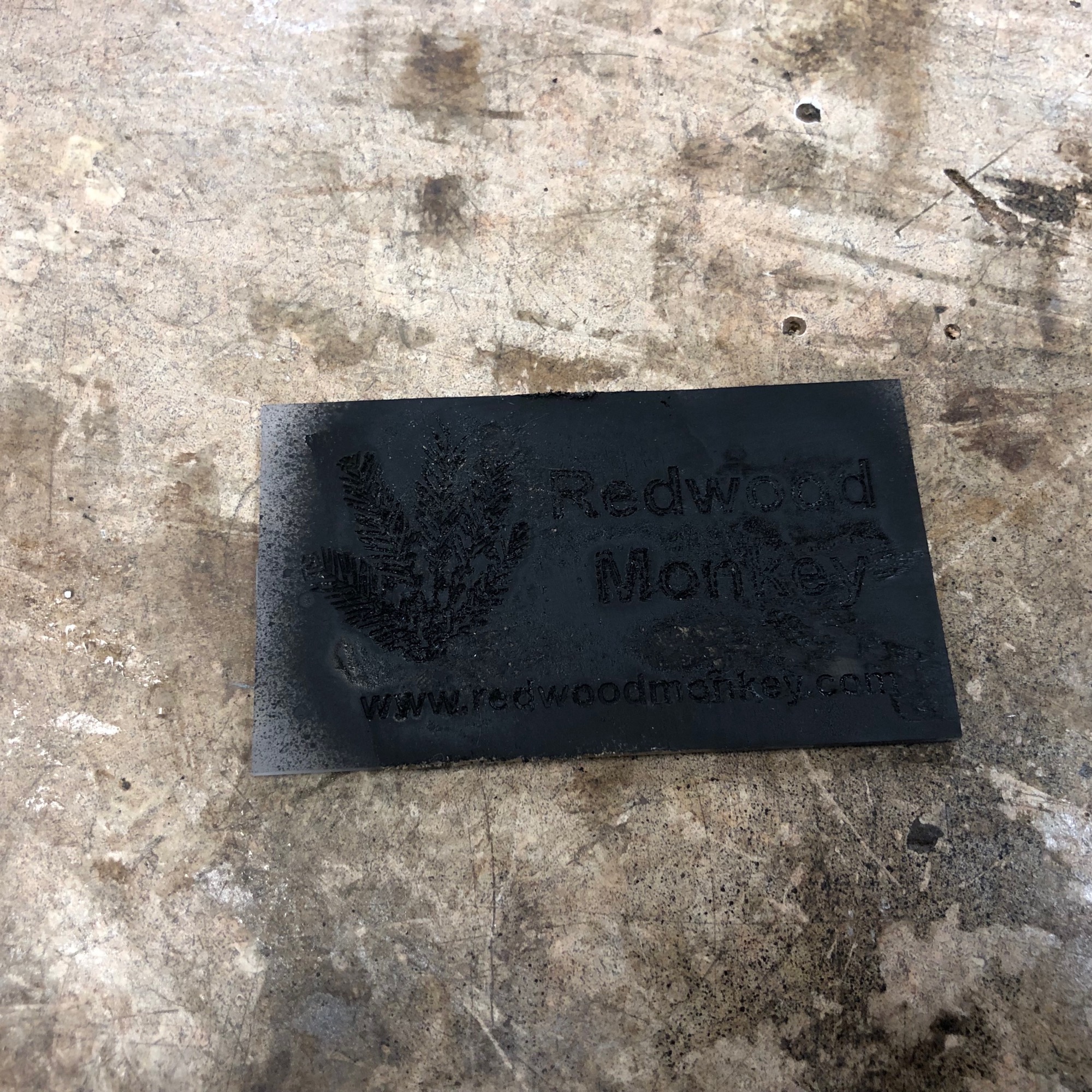 epoxy business card spray painted black