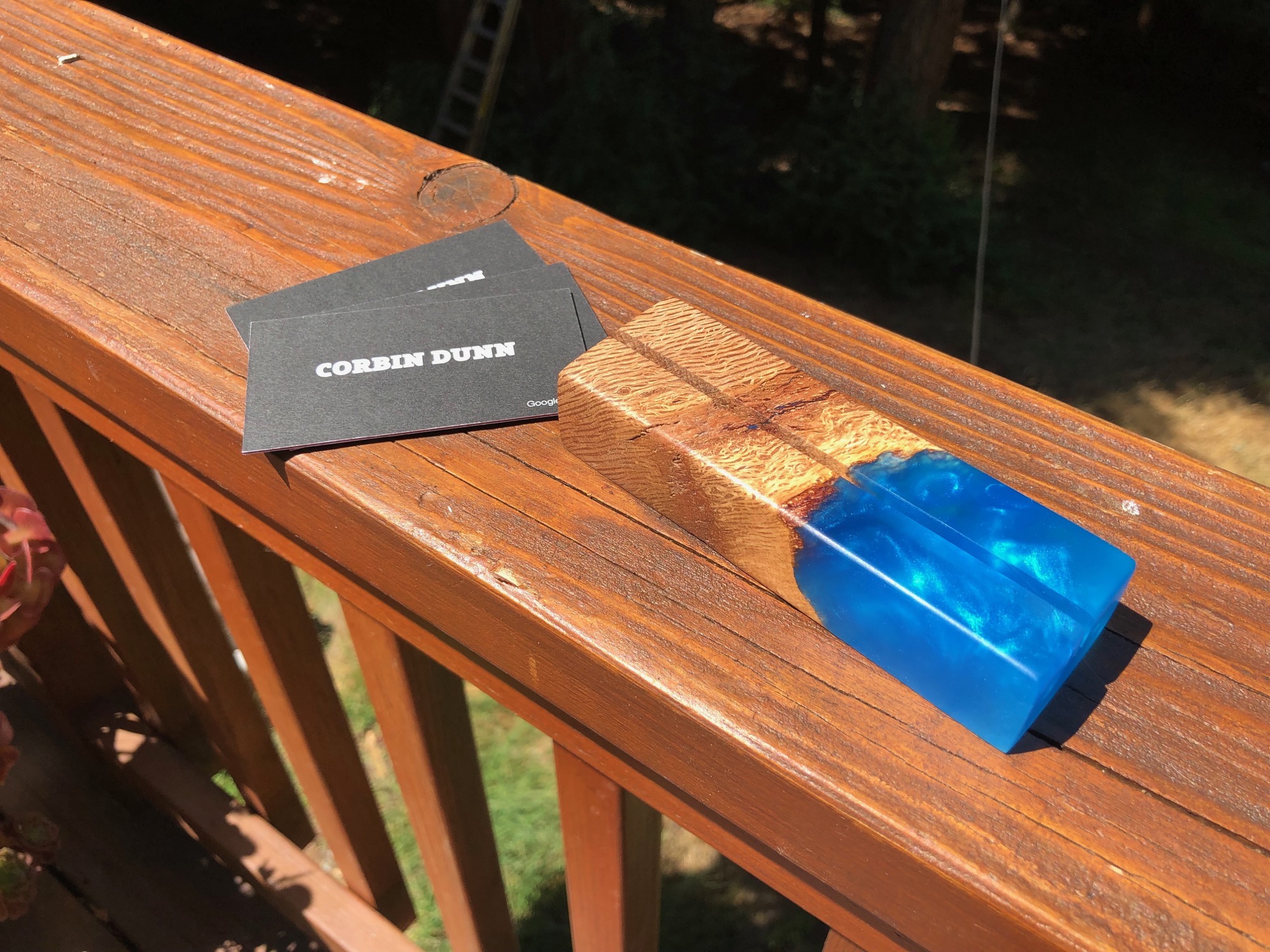 Epoxy business card holder