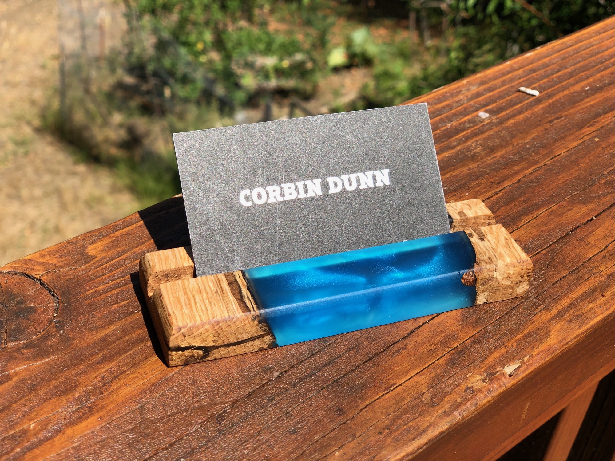 business card holder - epoxy