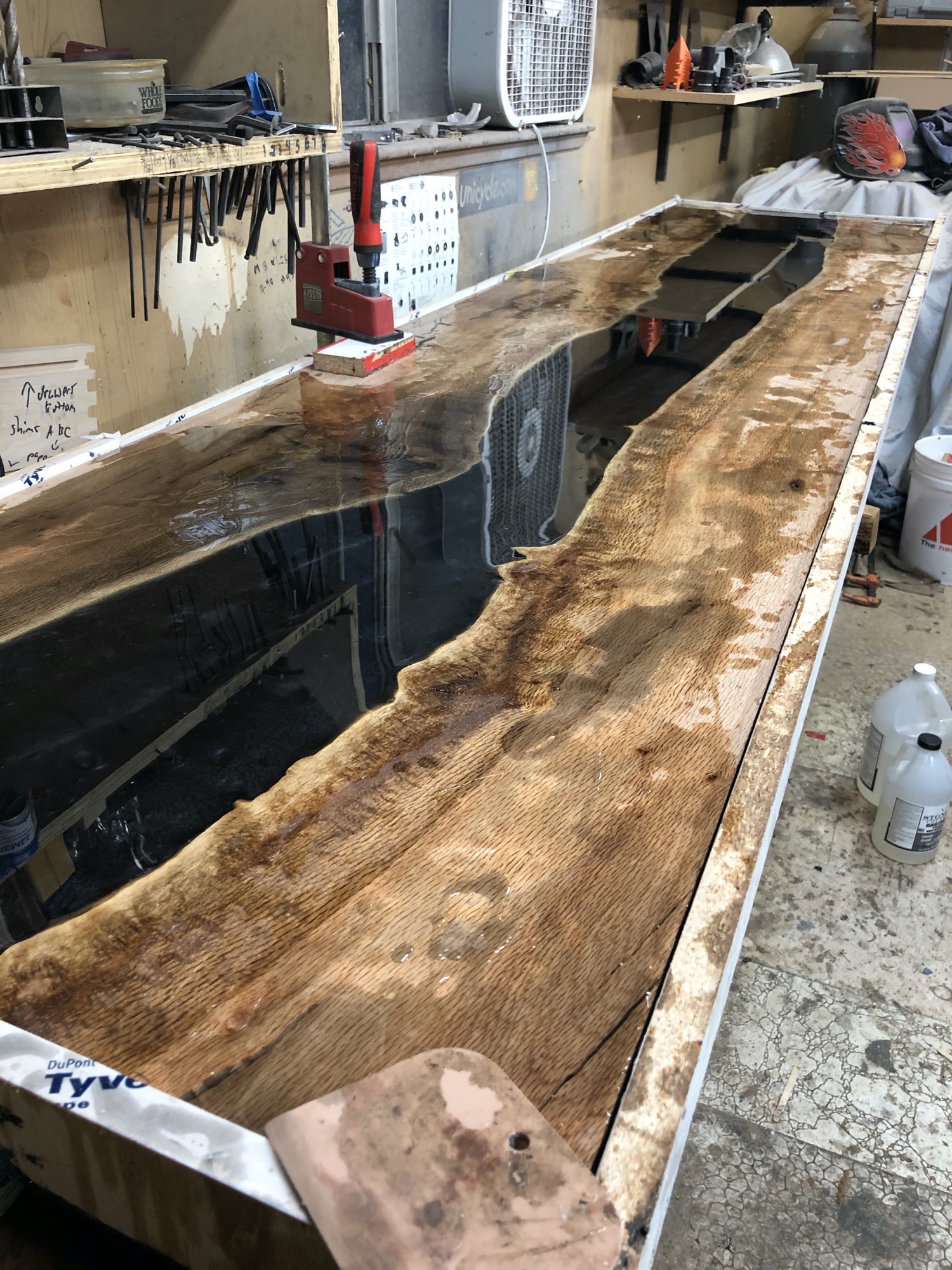 River table curing epoxy