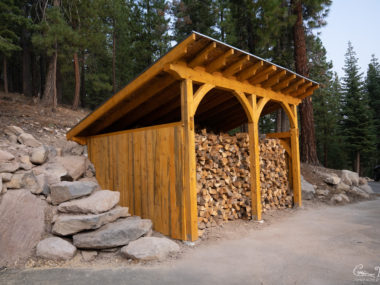 Timber Frame Woodshed