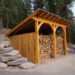 Timber Frame Woodshed